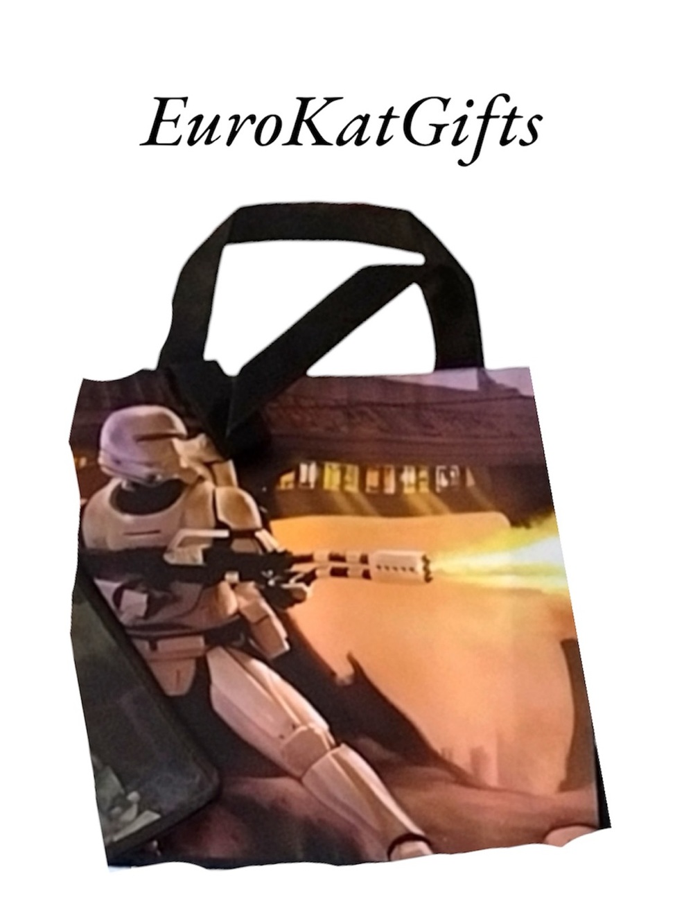 Disney Stormtrooper Action Duffel Bag - Black & Orange NEW